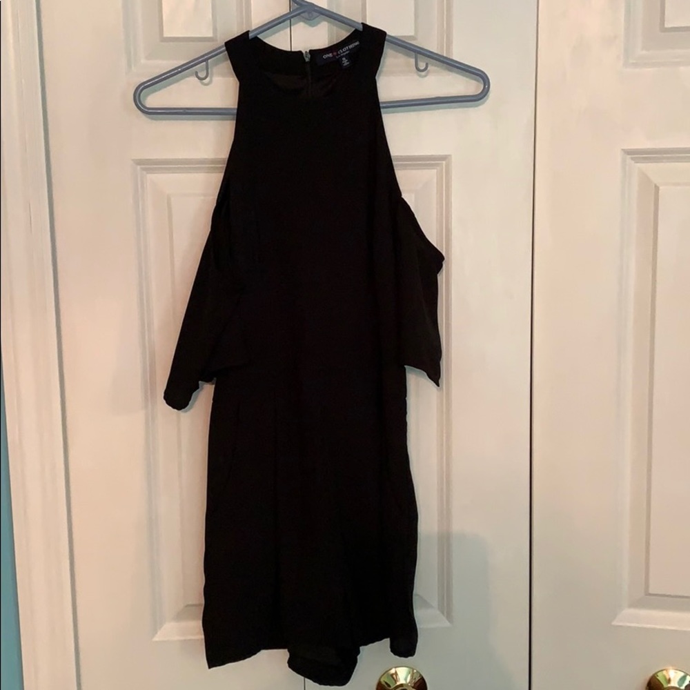 block off the shoulder romper